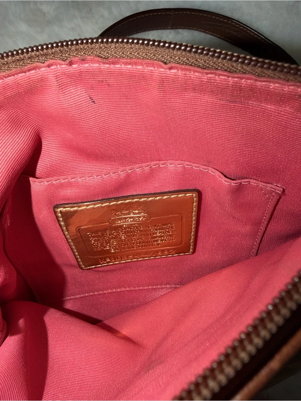 Coach Brown Signature Canvas Crossbody with Leather Trim